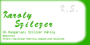 karoly szilczer business card