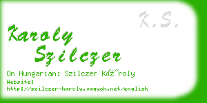 karoly szilczer business card